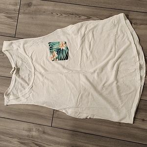 PINK Tank Top w/ Tropical Pocket